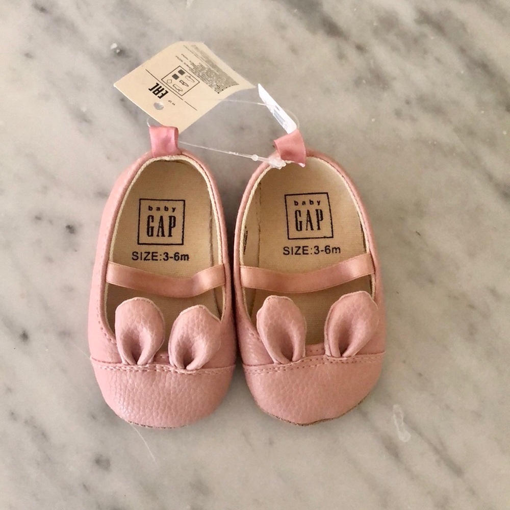 Baby Gap Pink Leather Bunny Shoes - New with Tag!